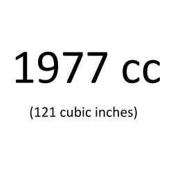 1977cc (121 cubic inches)