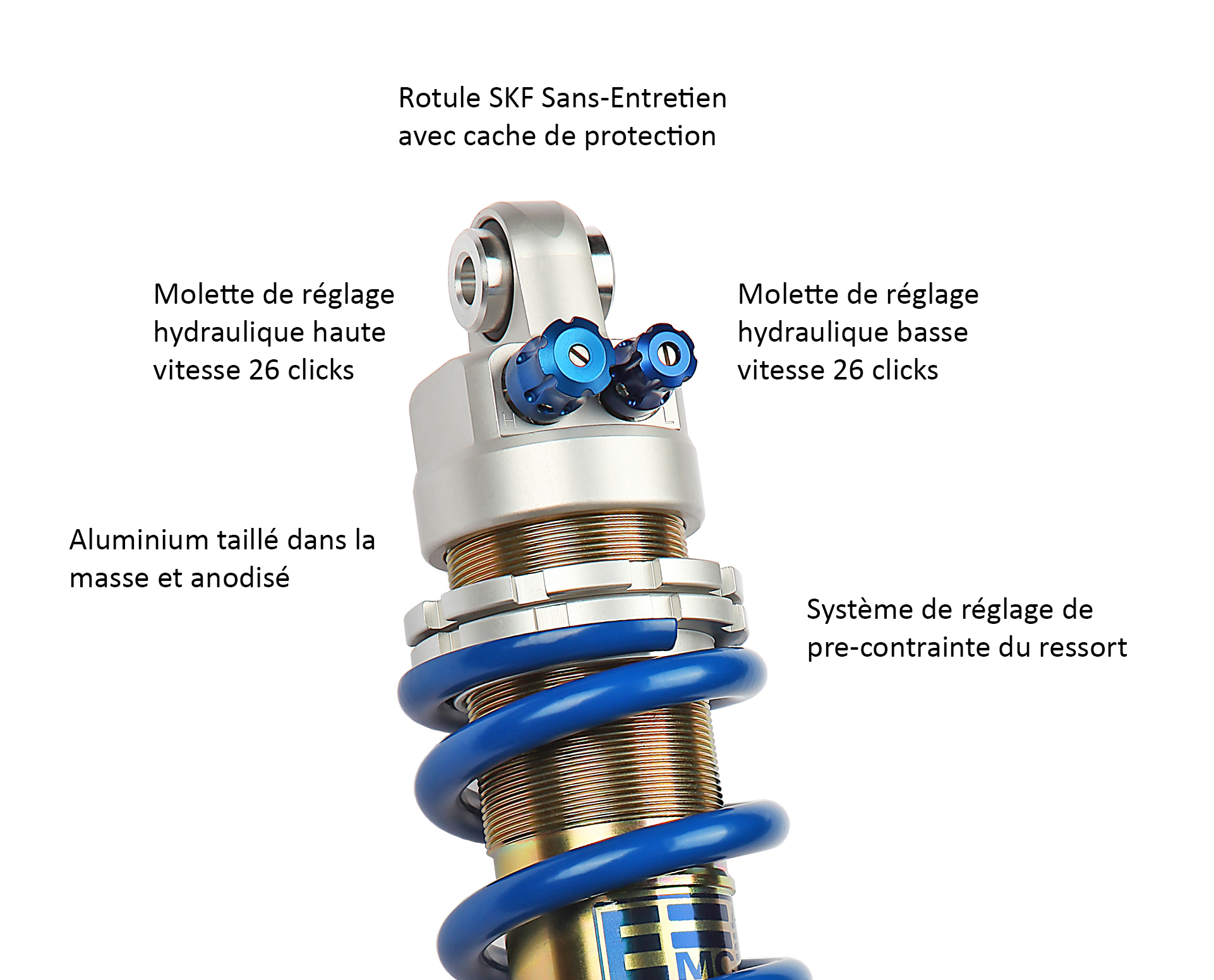 Détails - amortisseur ROAD 2 EMC SUSPENSIONS